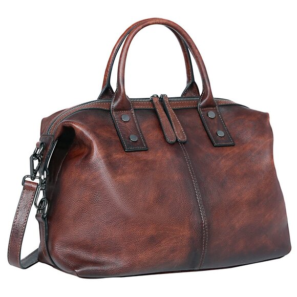 Genuine Leather Satchel Tote Bag Large Capacity Crossbody Shoulder Bag